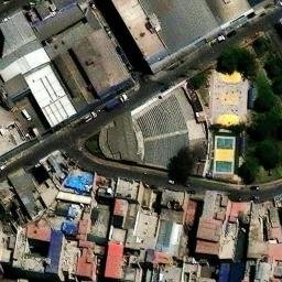 Sand Volleyball Court in San Luis, LIM — aerial view