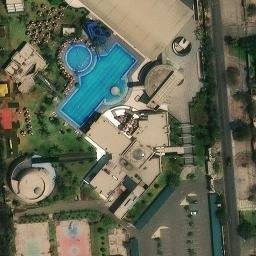 Sand Volleyball Court in La Molina, LIM — aerial view