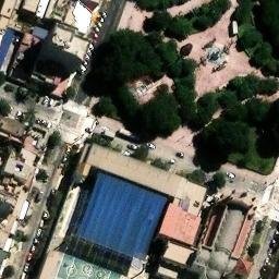 Sand Volleyball Court in Magdalena del Mar, LIM — aerial view