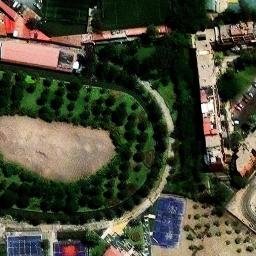 Sand Volleyball Court in San Borja, LIM — aerial view