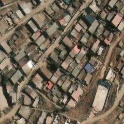 Sand Volleyball Court in San Juan de Miraflores, LIM — aerial view