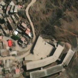Sand Volleyball Court in San Juan de Miraflores, LIM — aerial view