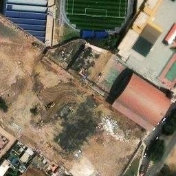 Sand Volleyball Court in Santiago de Surco, LIM — aerial view