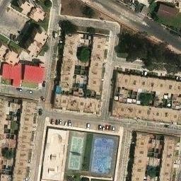 Sand Volleyball Court in Chorrillos, LIM — aerial view
