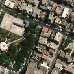 Sand Volleyball Court in San Juan de Miraflores, LIM — aerial view