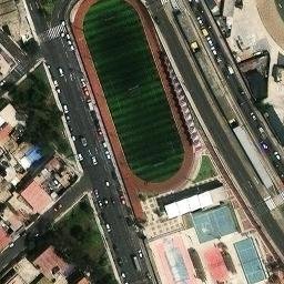 Sand Volleyball Court in Chorrillos, LIM — aerial view