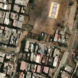 Sand Volleyball Court in San Juan de Miraflores, LIM — aerial view