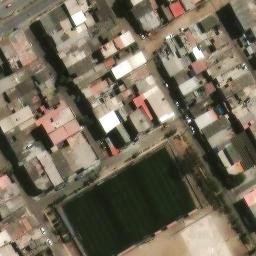 Sand Volleyball Court in Villa El Salvador, LIM — aerial view
