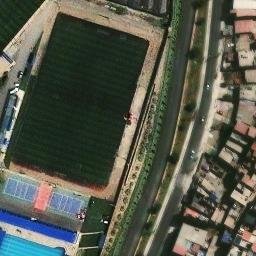Sand Volleyball Court in Chorrillos, LIM — aerial view