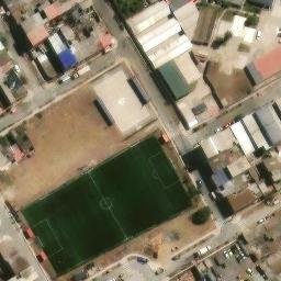 Sand Volleyball Court in Villa El Salvador, LIM — aerial view
