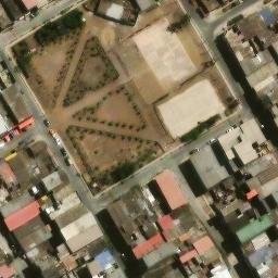Sand Volleyball Court in Villa El Salvador, LIM — aerial view