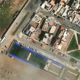 Sand Volleyball Court in Chorrillos, LIM — aerial view
