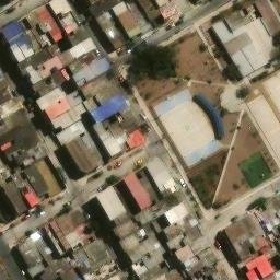 Sand Volleyball Court in Villa El Salvador, LIM — aerial view