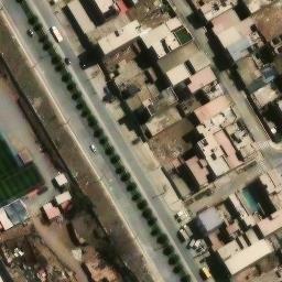 Sand Volleyball Court in Villa El Salvador, LIM — aerial view