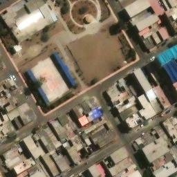 Sand Volleyball Court in Villa El Salvador, LIM — aerial view