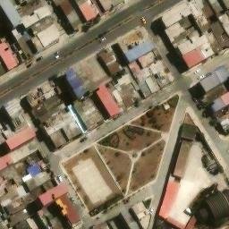 Sand Volleyball Court in Villa El Salvador, LIM — aerial view