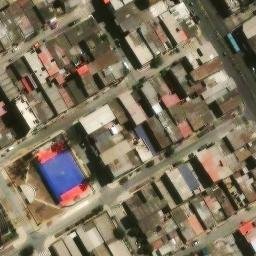 Sand Volleyball Court in Villa El Salvador, LIM — aerial view