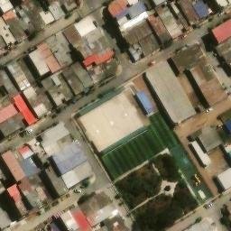 Sand Volleyball Court in Villa El Salvador, LIM — aerial view