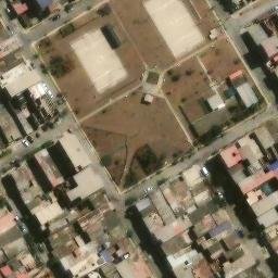 Sand Volleyball Court in Villa El Salvador, LIM — aerial view