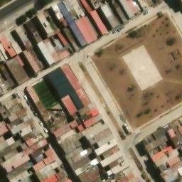 Sand Volleyball Court in Villa El Salvador, LIM — aerial view