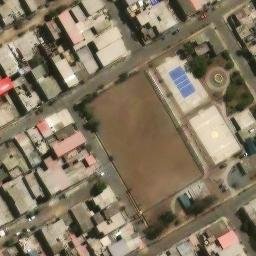 Sand Volleyball Court in Villa El Salvador, LIM — aerial view