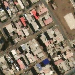 Sand Volleyball Court in Villa El Salvador, LIM — aerial view