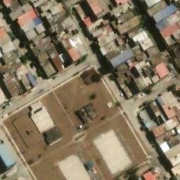 Sand Volleyball Court in Villa El Salvador, LIM — aerial view