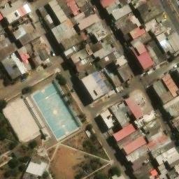 Sand Volleyball Court in Villa El Salvador, LIM — aerial view