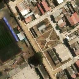 Sand Volleyball Court in Villa El Salvador, LIM — aerial view
