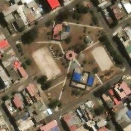 Sand Volleyball Court in Villa El Salvador, LIM — aerial view