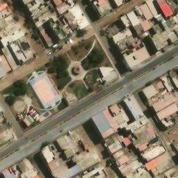 Sand Volleyball Court in Villa El Salvador, LIM — aerial view