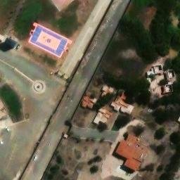 Sand Volleyball Court in Villa El Salvador, LIM — aerial view