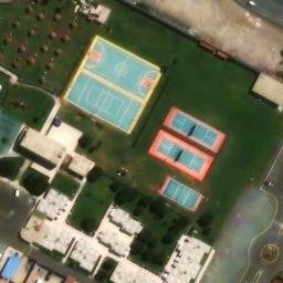 Sand Volleyball Court in Villa El Salvador, LIM — aerial view