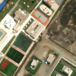 Sand Volleyball Court in Lurín, LIM — aerial view