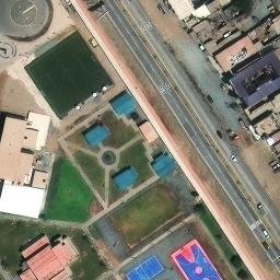 Sand Volleyball Court in Pampa Pacta, LIM — aerial view