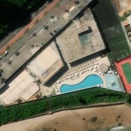 Sand Volleyball Court in Salvador, BA — aerial view
