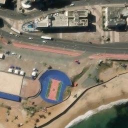 Sand Volleyball Court in Salvador, BA — aerial view