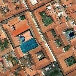 Sand Volleyball Court in Cuzco, CUS — aerial view