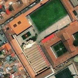 Sand Volleyball Court in Cuzco, CUS — aerial view