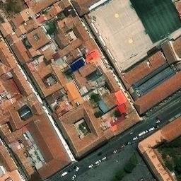 Sand Volleyball Court in Cuzco, CUS — aerial view