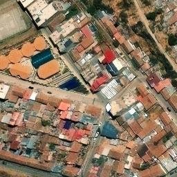 Sand Volleyball Court in Cuzco, CUS — aerial view
