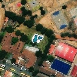 Sand Volleyball Court in Wanchaq, CUS — aerial view
