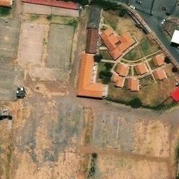 Sand Volleyball Court in San Sebastián, CUS — aerial view