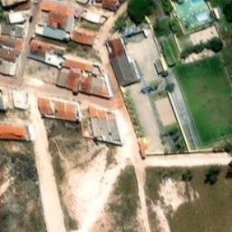Sand Volleyball Court in Barra da Estiva, BA — aerial view