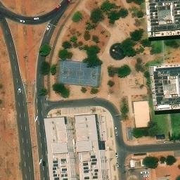 Quadra de vôlei de areia — aerial view