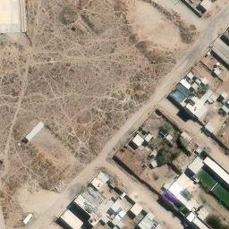 Sand Volleyball Court in Yura, ARE — aerial view