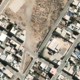 Sand Volleyball Court in Yura, ARE — aerial view