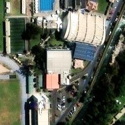 Sand Volleyball Court in Arequipa, ARE — aerial view