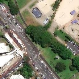 Cairns Esplanade Beach Volleyball Court — aerial view