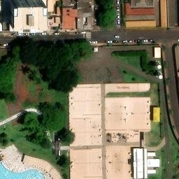 Sand Volleyball Court in Uberlândia, MG — aerial view